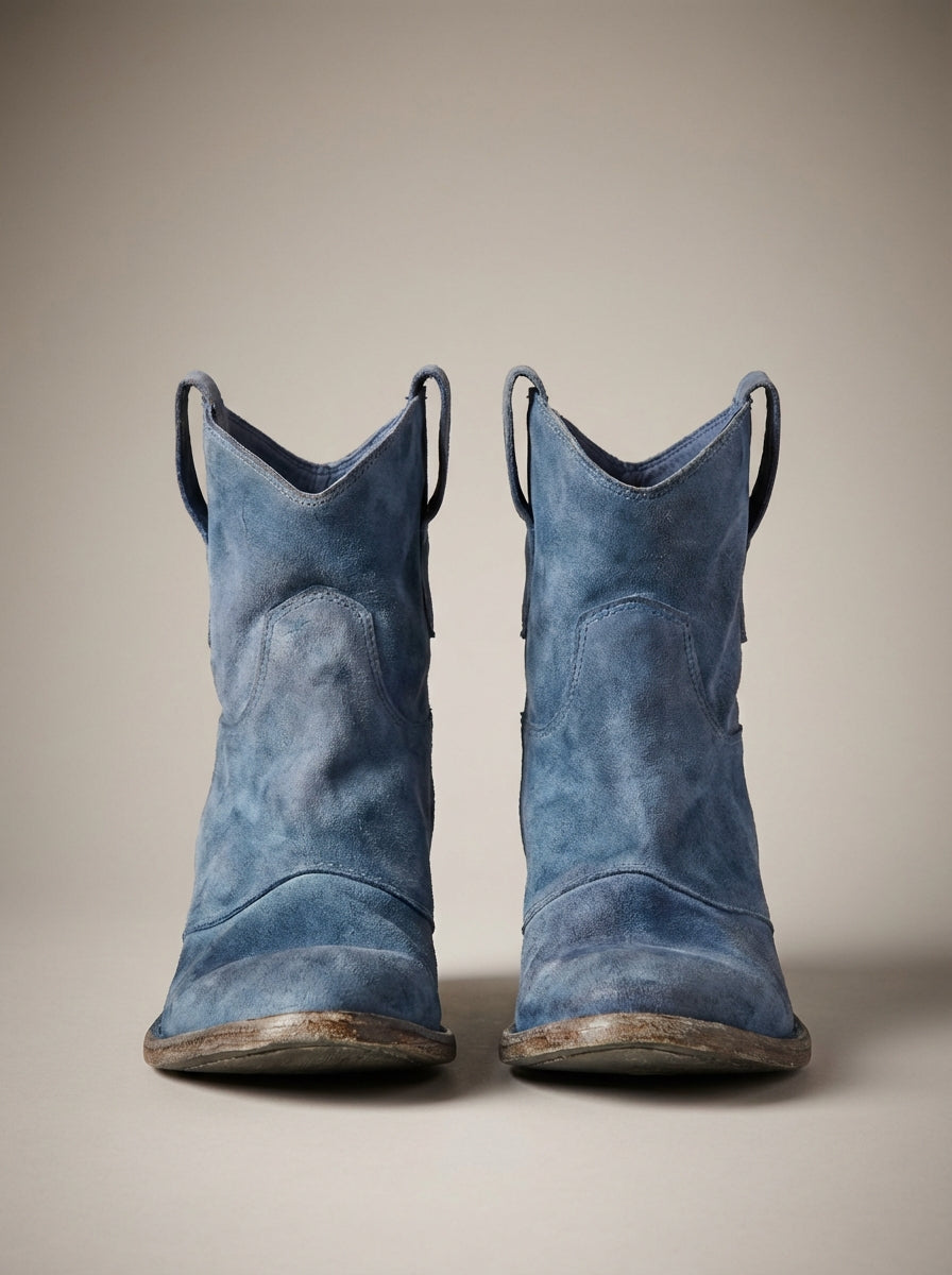 Western Ankle Boots Block Heel Casual Everyday Cowgirl