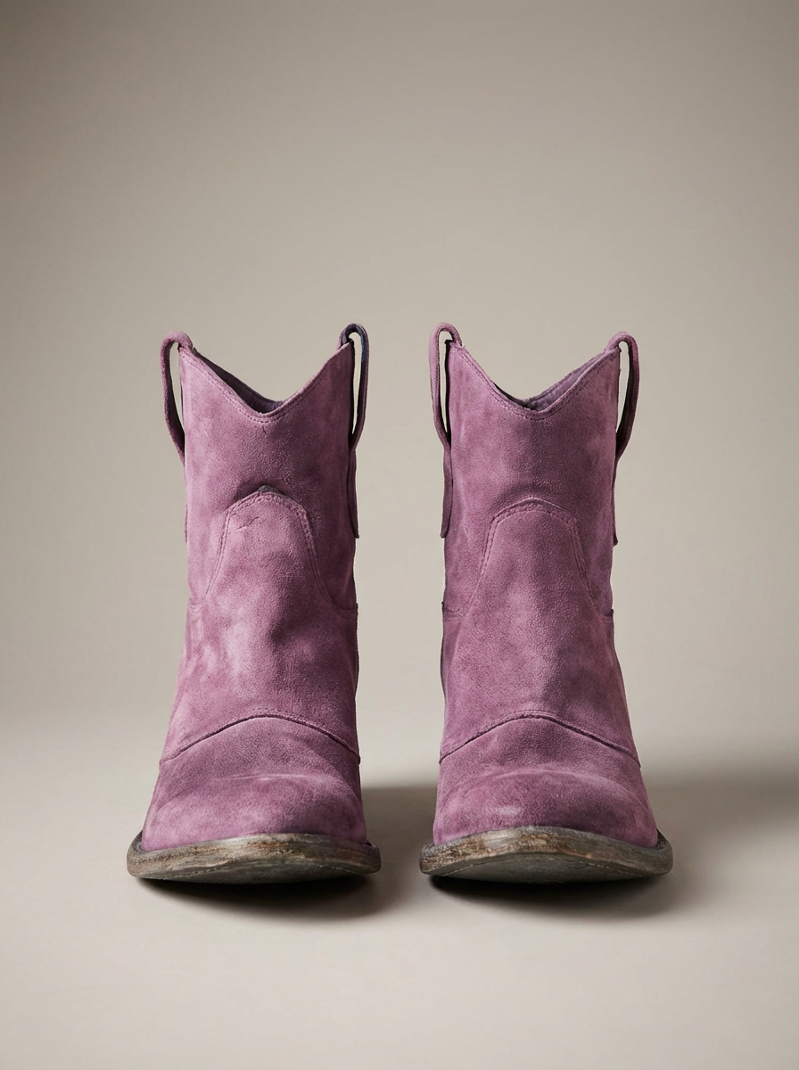Western Ankle Boots Block Heel Casual Everyday Cowgirl