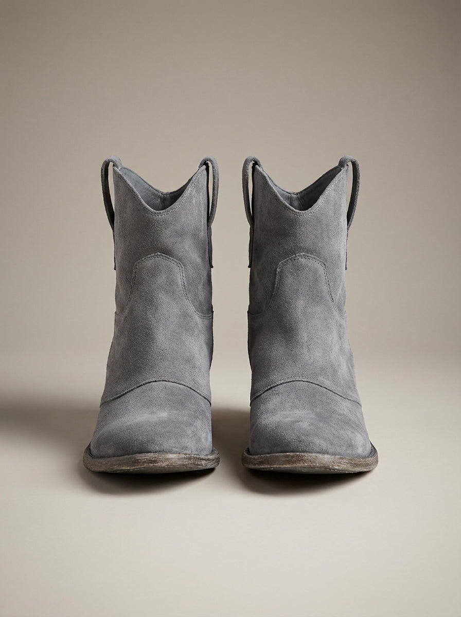 Western Ankle Boots Block Heel Casual Everyday Cowgirl