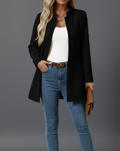 A Line Coat Stand Collar Button Down