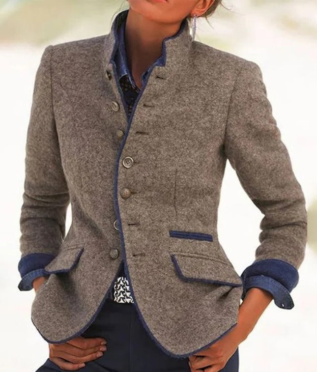 Women's Jacket Solid Colour Timeless Elegant Everyday