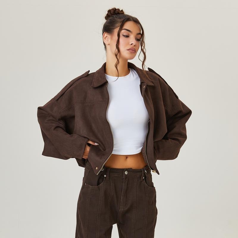 Suede Bomber Jacket