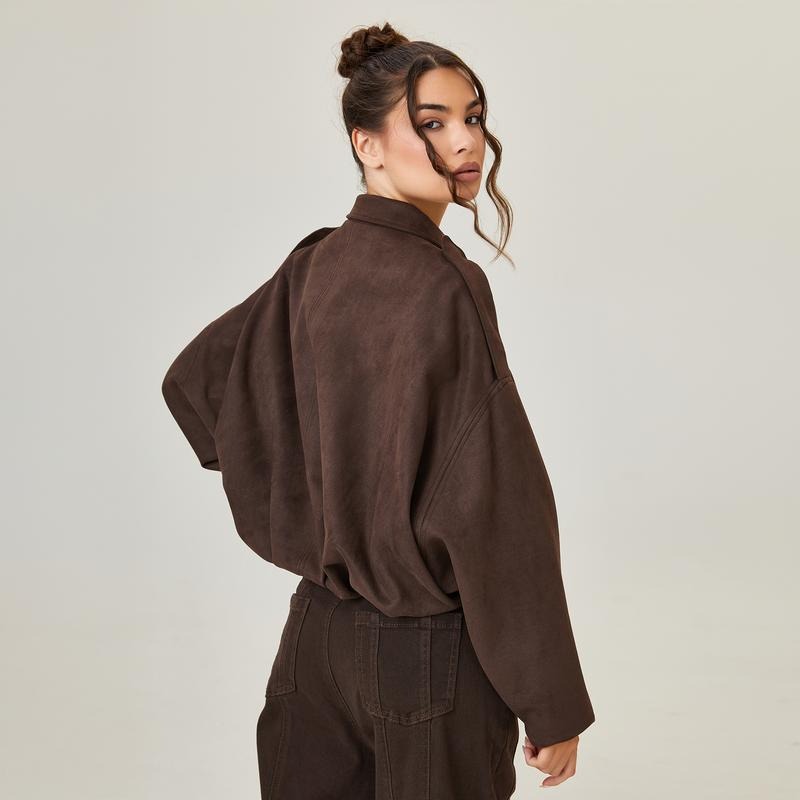 Suede Bomber Jacket