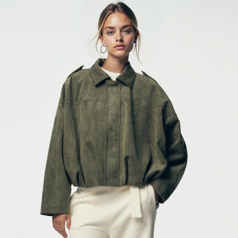 Suede Bomber Jacket