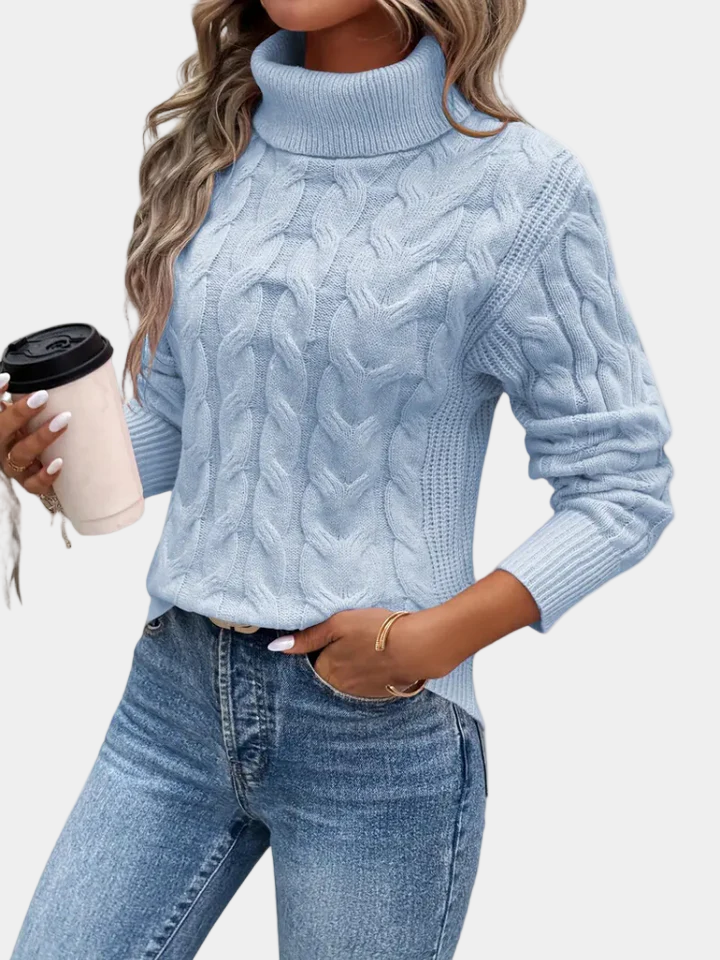 The Cable Knit Roll Neck Jumper