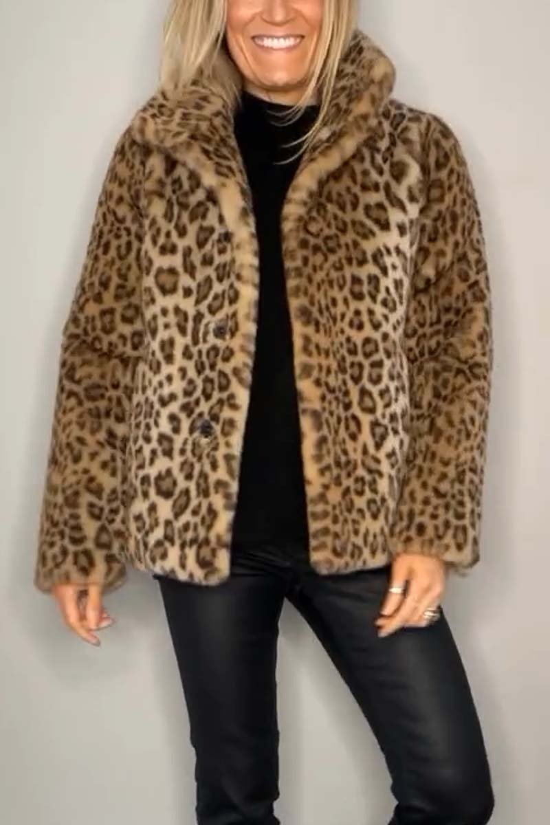 Leopard Print Winter Coat Classic Bold Statement Design