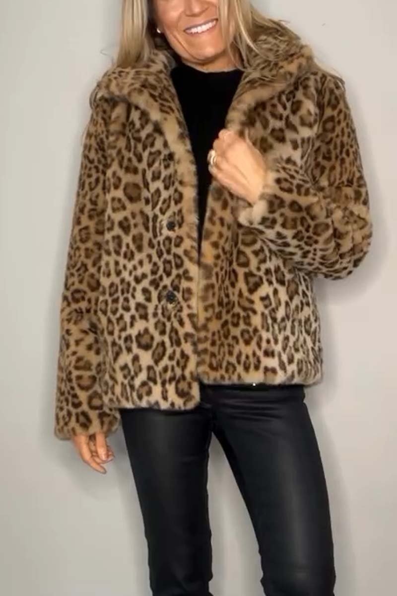Leopard Print Winter Coat Classic Bold Statement Design