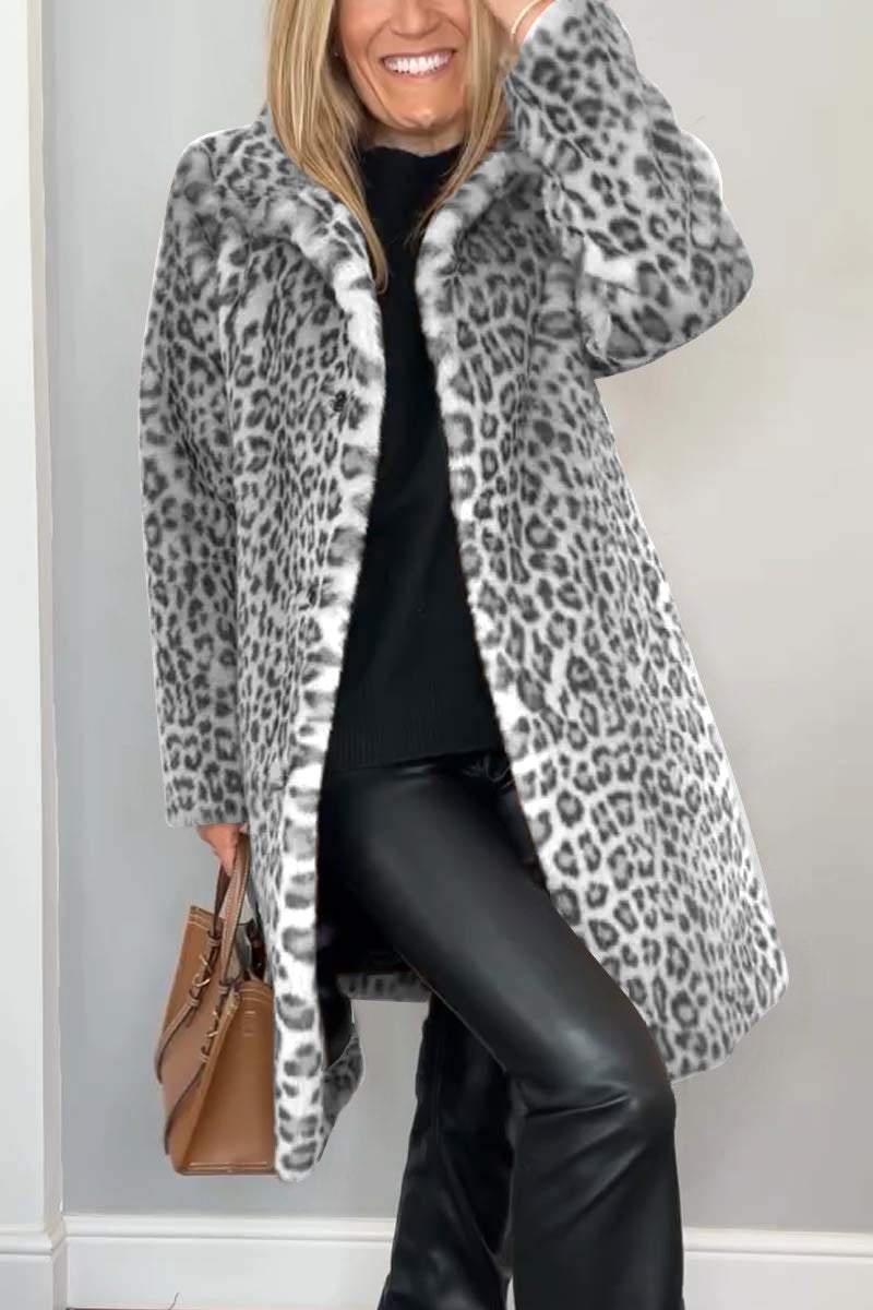 Leopard Print Winter Coat Classic Bold Statement Design