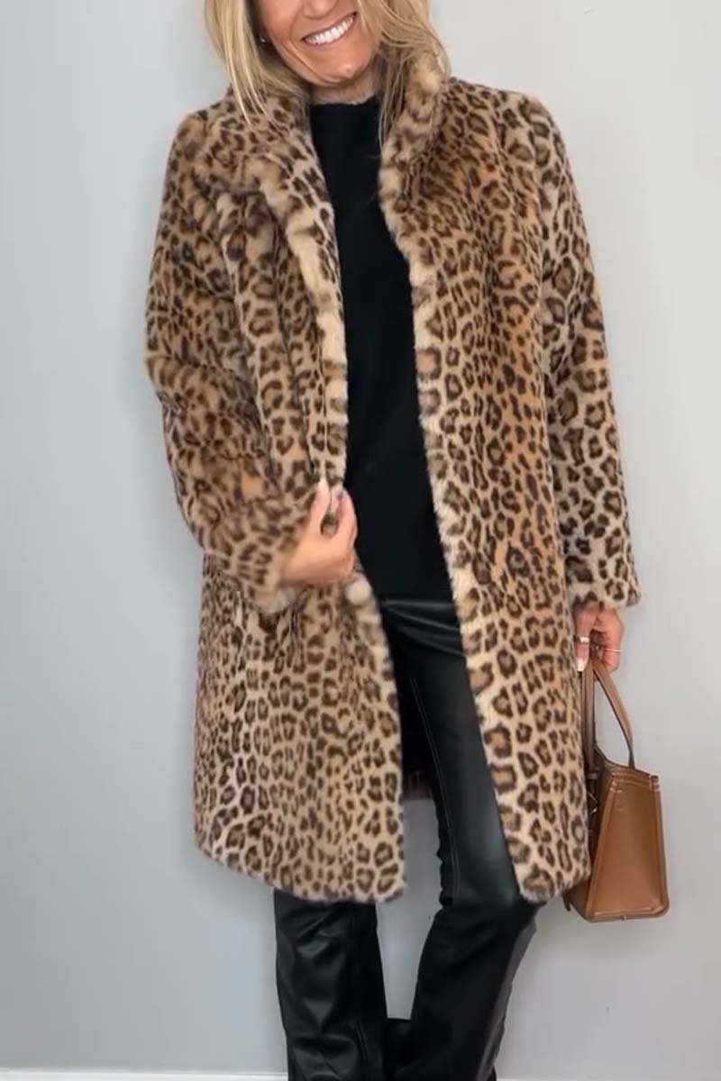 Leopard Print Winter Coat Classic Bold Statement Design