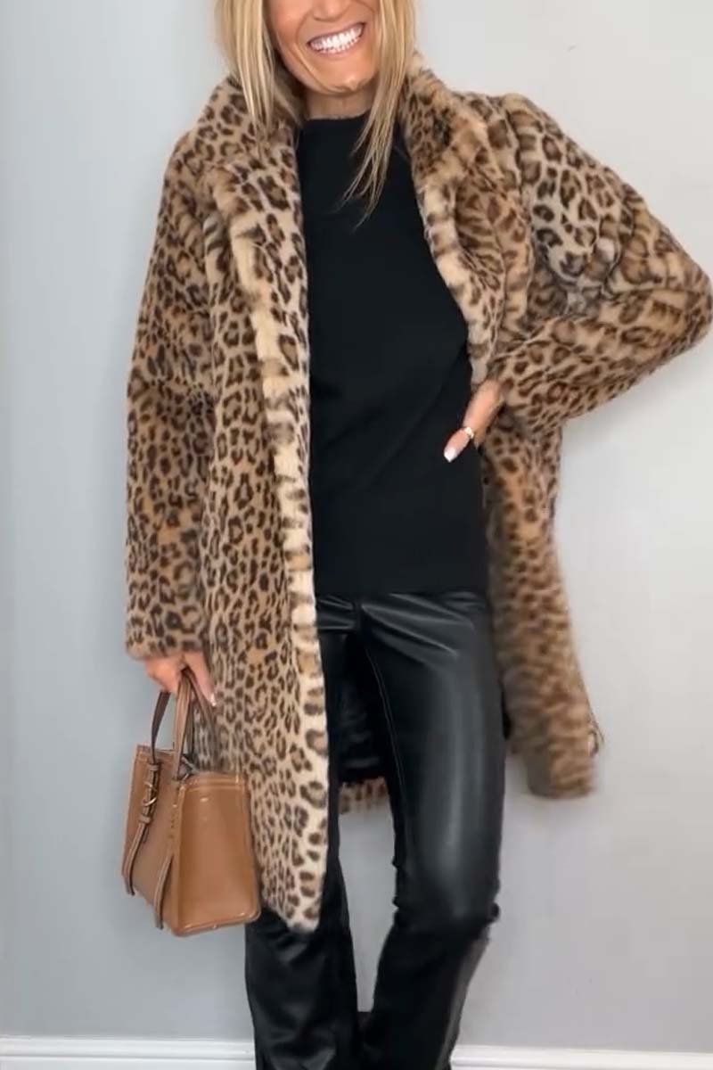 Leopard Print Winter Coat Classic Bold Statement Design
