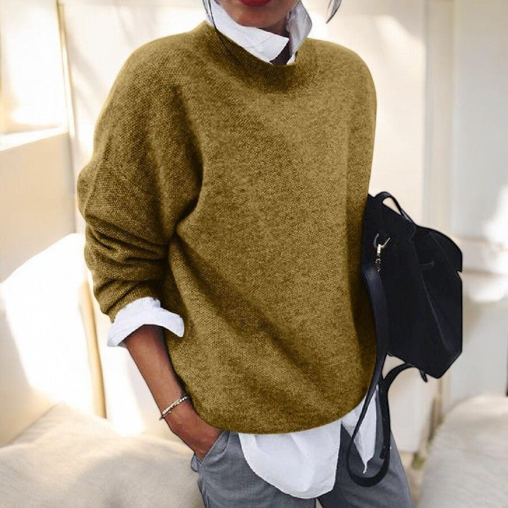 Soft Knit Jumper Round Neck Relaxed Fit Everyday Winter