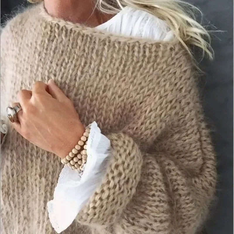 Lightweight Knit Jumper Layering Round Neck Autumn Winter