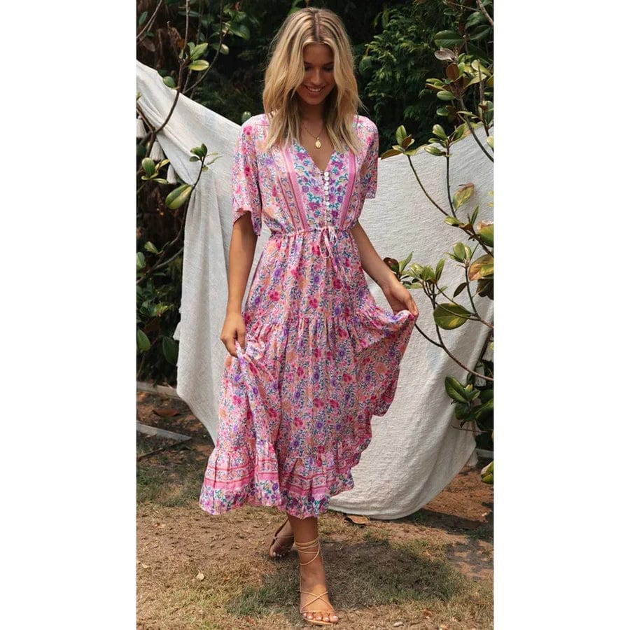 Long Floral Dress Country
