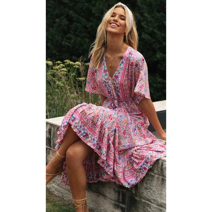 Long Floral Dress Country