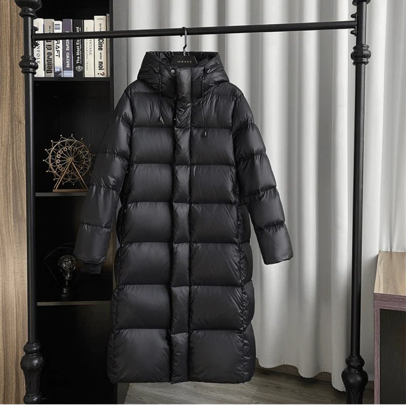 Luxe Longline Down Puffer Jacket Quilted Lightweight