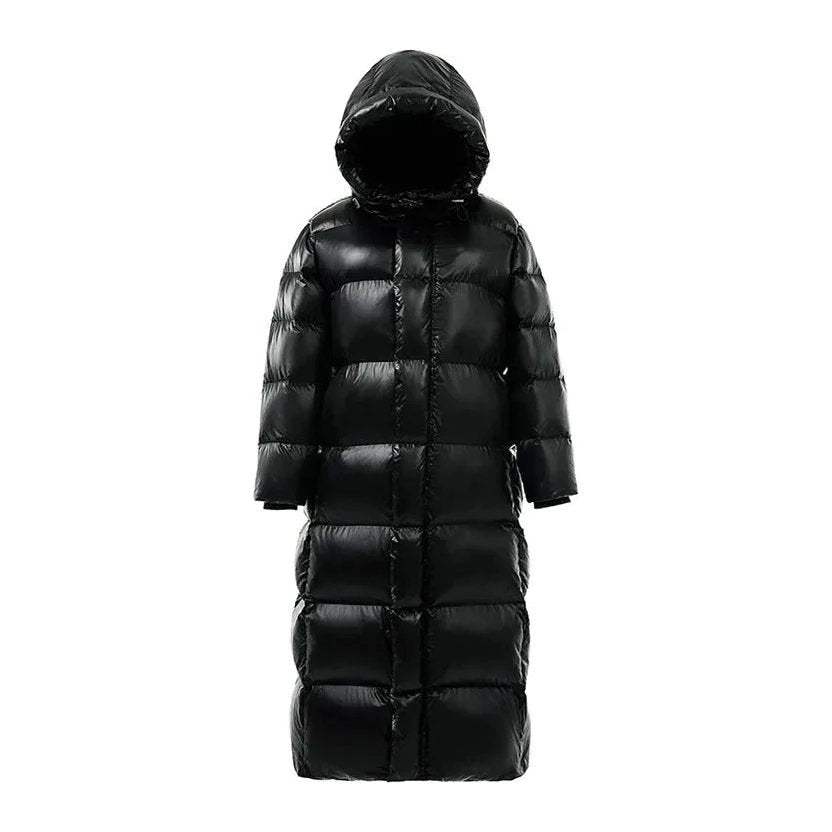 Luxe Longline Down Puffer Jacket Quilted Lightweight