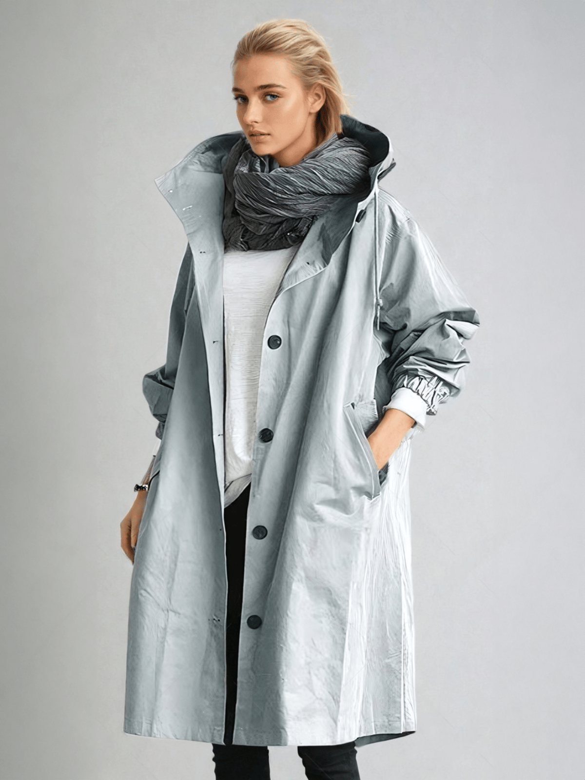 Water-repellent trench coat