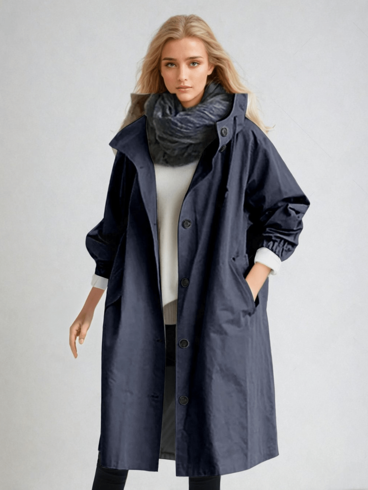 Water-repellent trench coat