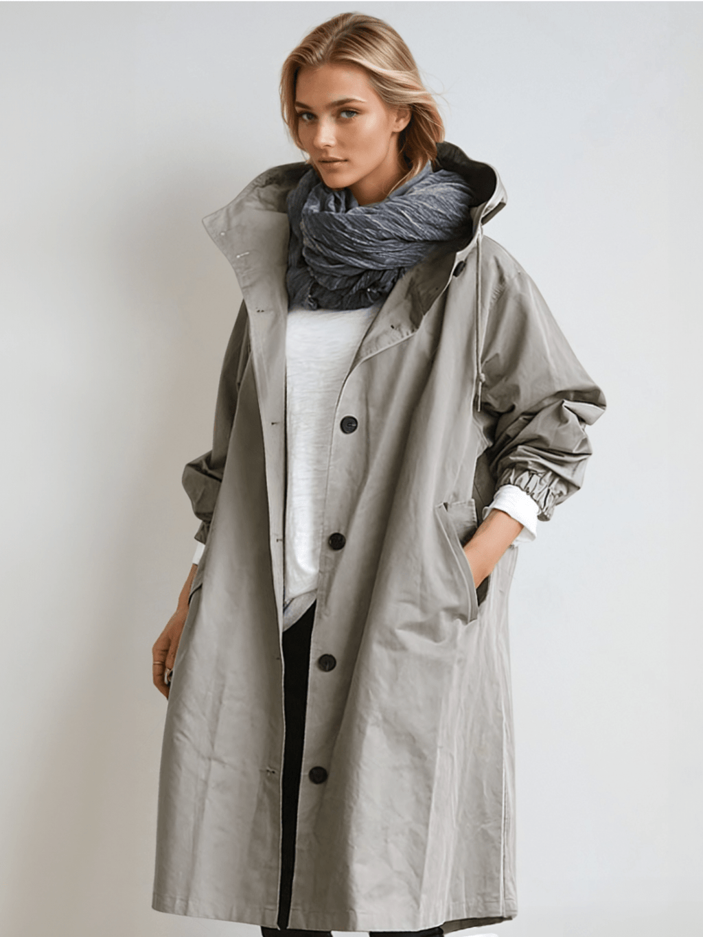 Water-repellent trench coat