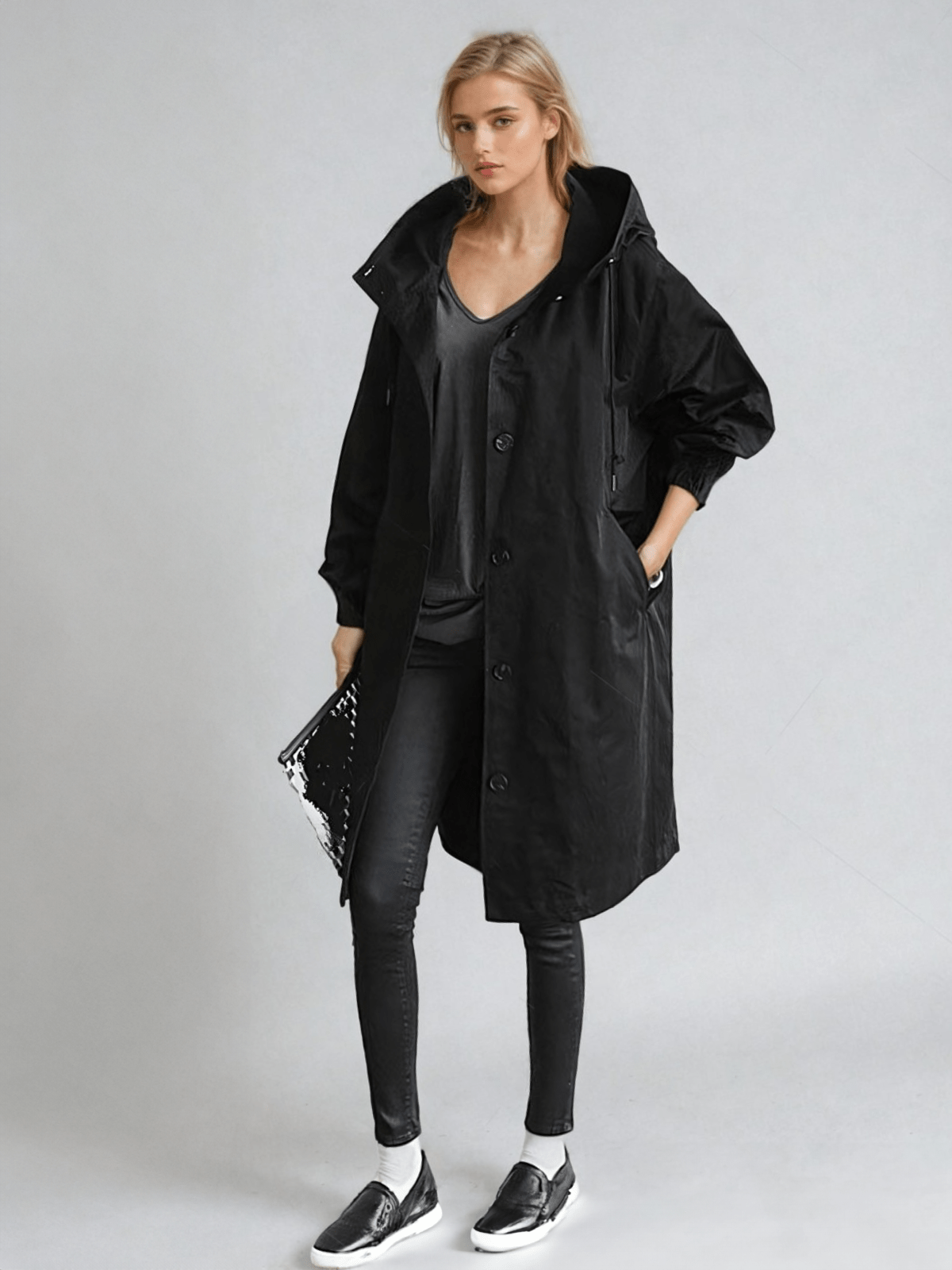 Water-repellent trench coat