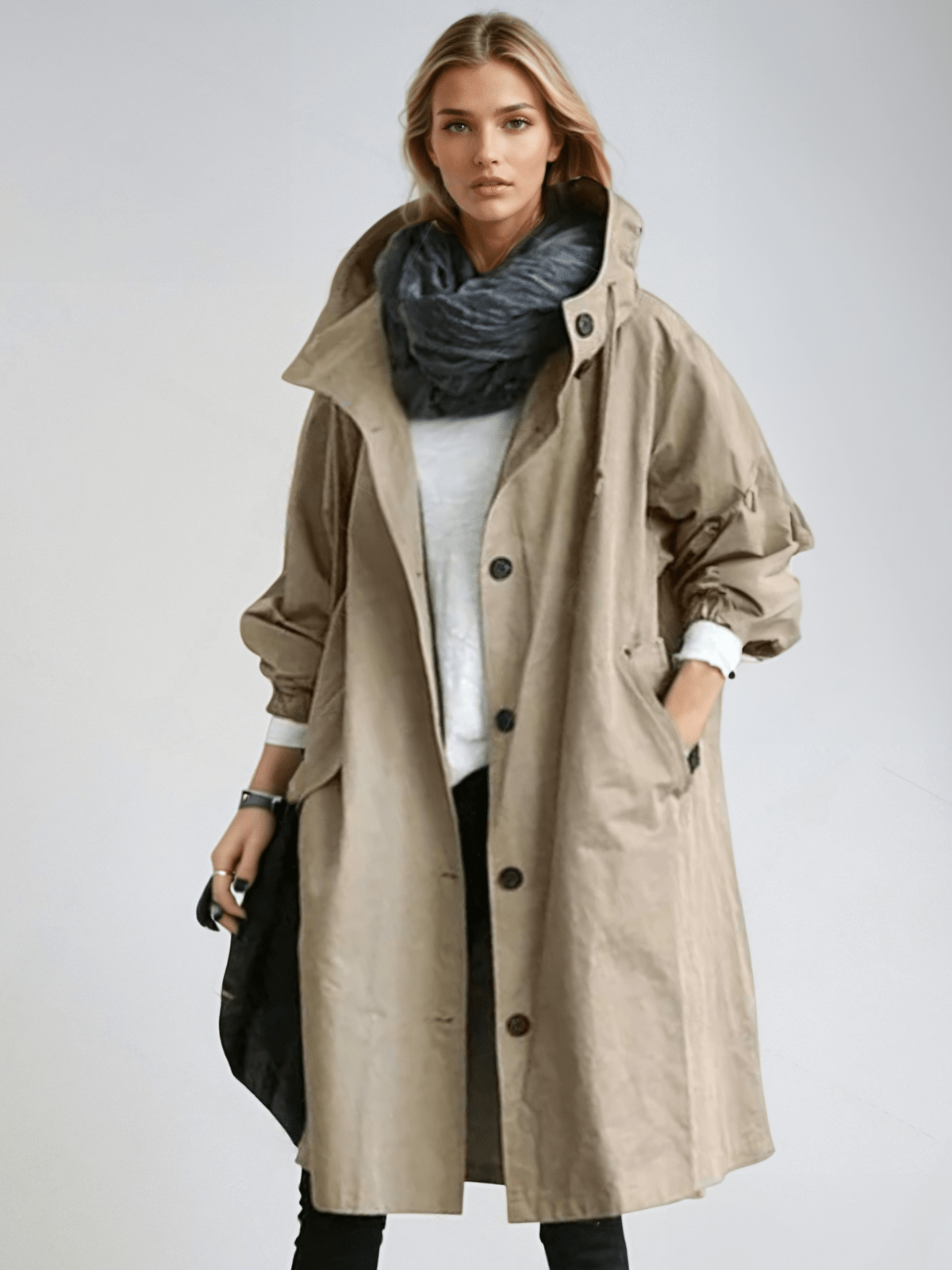 Water-repellent trench coat