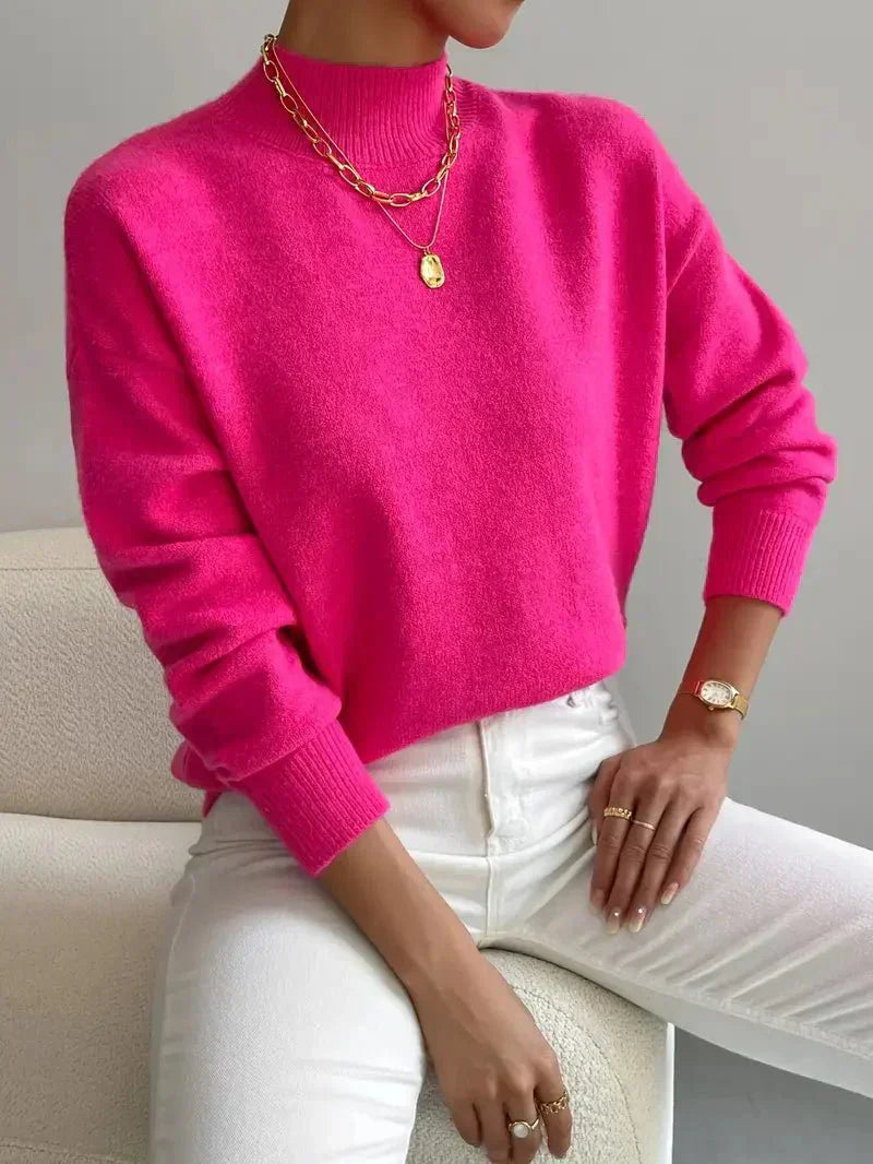 Turtleneck Jumper Ribbed Knit Long Sleeve Autumn Winter