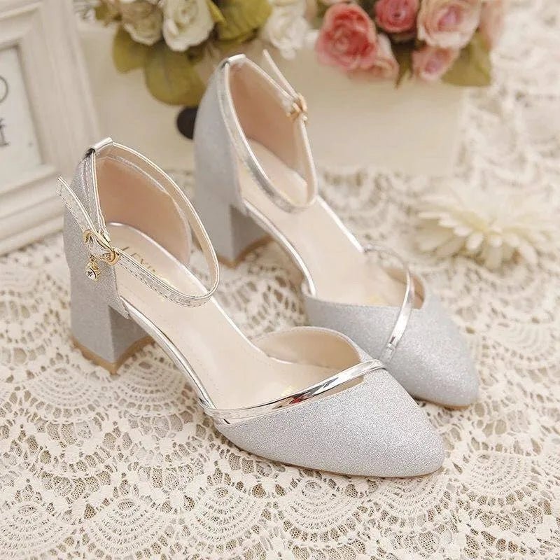 Orthopaedic Block Heel Shoes Ankle Strap