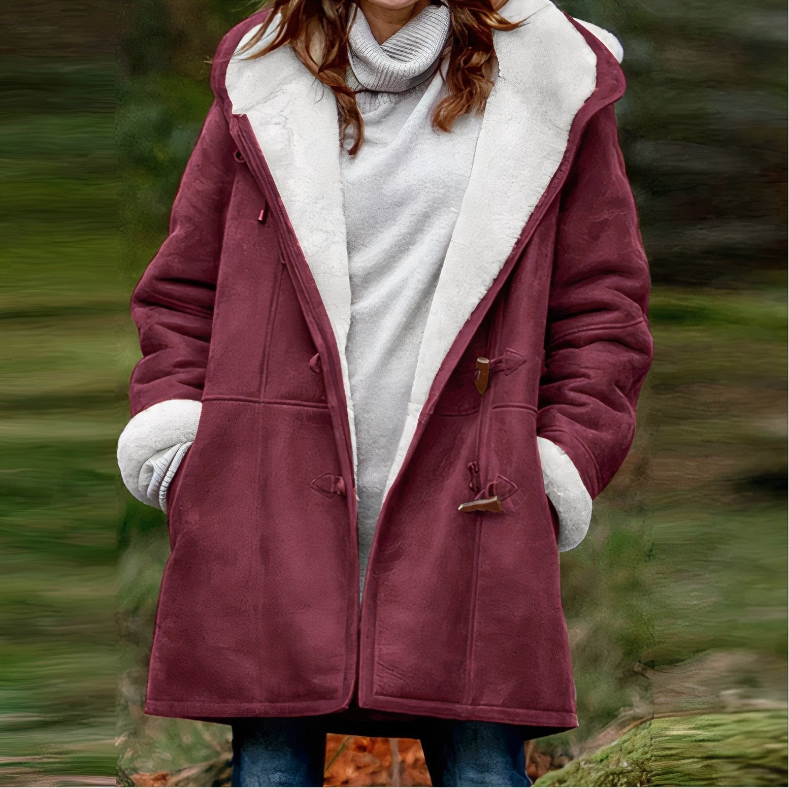 Velvet Coat Long Sleeve Soft Texture Elegant Statement