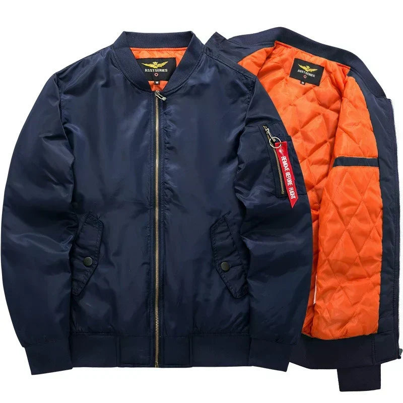 Padded Bomber Jacket Water Repellent Lightweight Zip Up Men's
