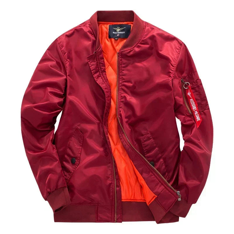Padded Bomber Jacket Water Repellent Lightweight Zip Up Men's