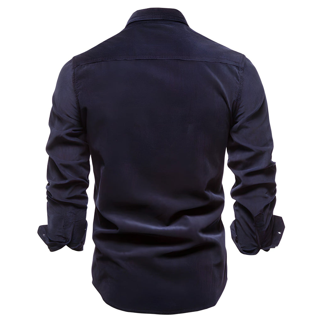 Men's Shirt With Long Sleeves And Chest Pockets