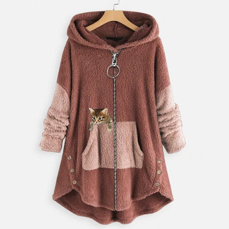 Plush Hoodie Ultra Soft Relaxed Fit Warm Look Winter