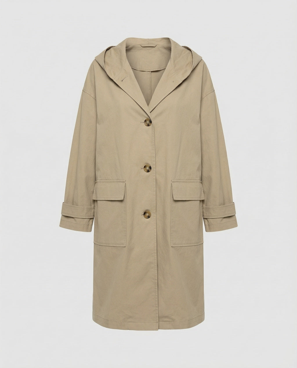 Women's Long Waterproof Trench Coat with Windproof Protection