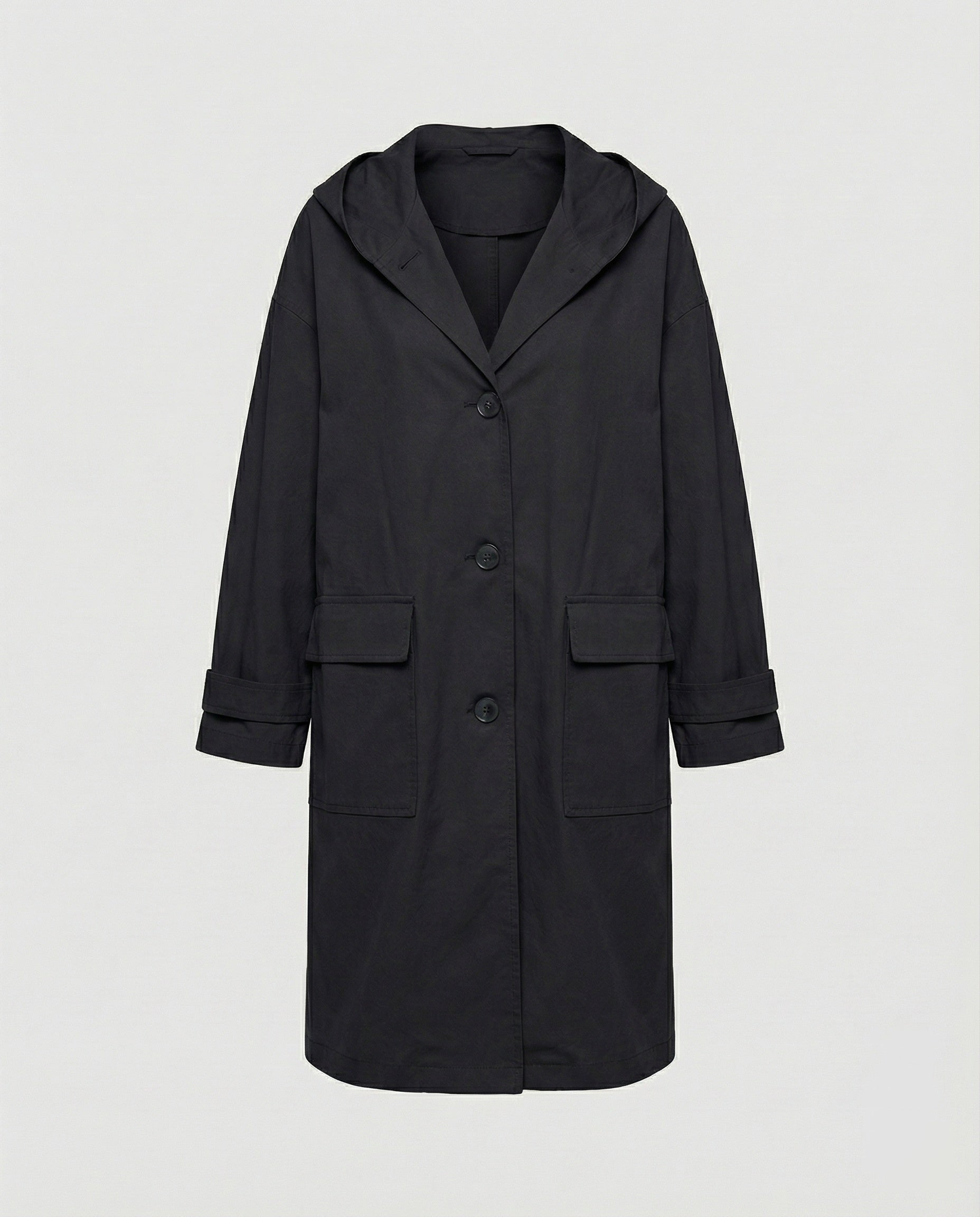 Women's Long Waterproof Trench Coat with Windproof Protection