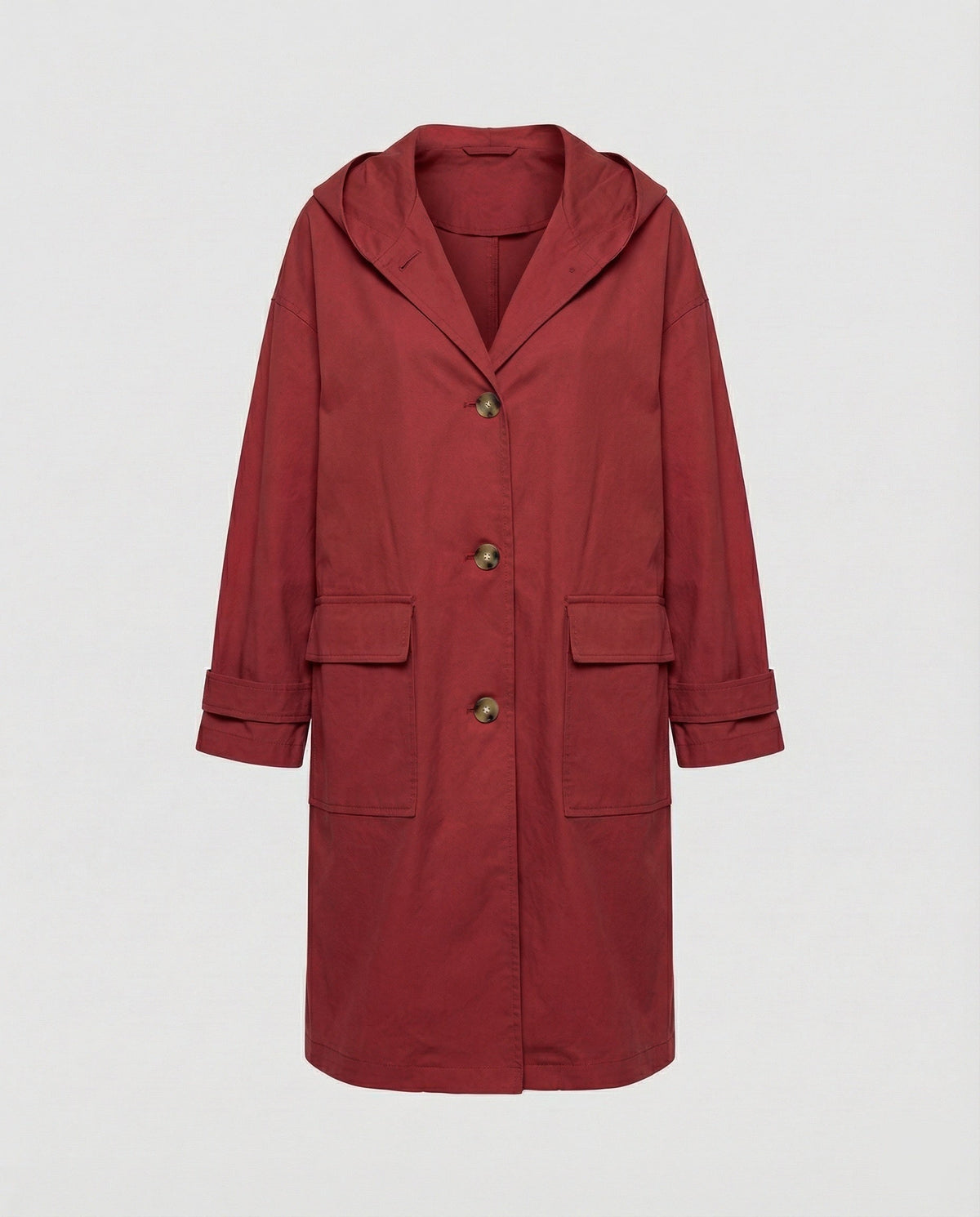 Women's Long Waterproof Trench Coat with Windproof Protection