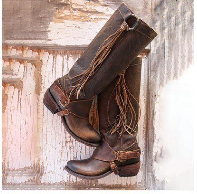 Tall Boots Vegan Leather Side Zip Heel Classic Design