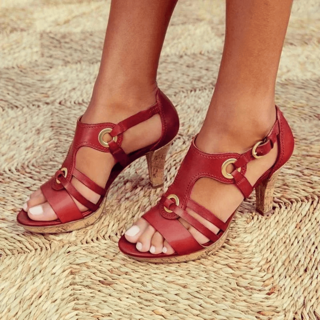 Cushioned Block Heel Sandals