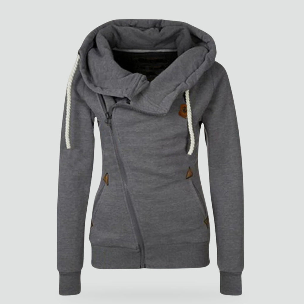 The Asymmetric Hooded Zip Jacket
