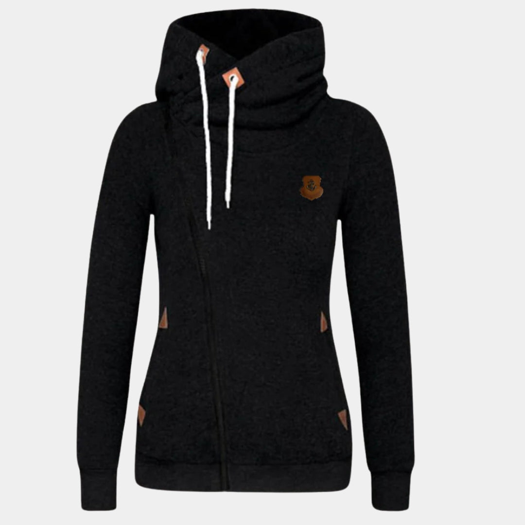 The Asymmetric Hooded Zip Jacket