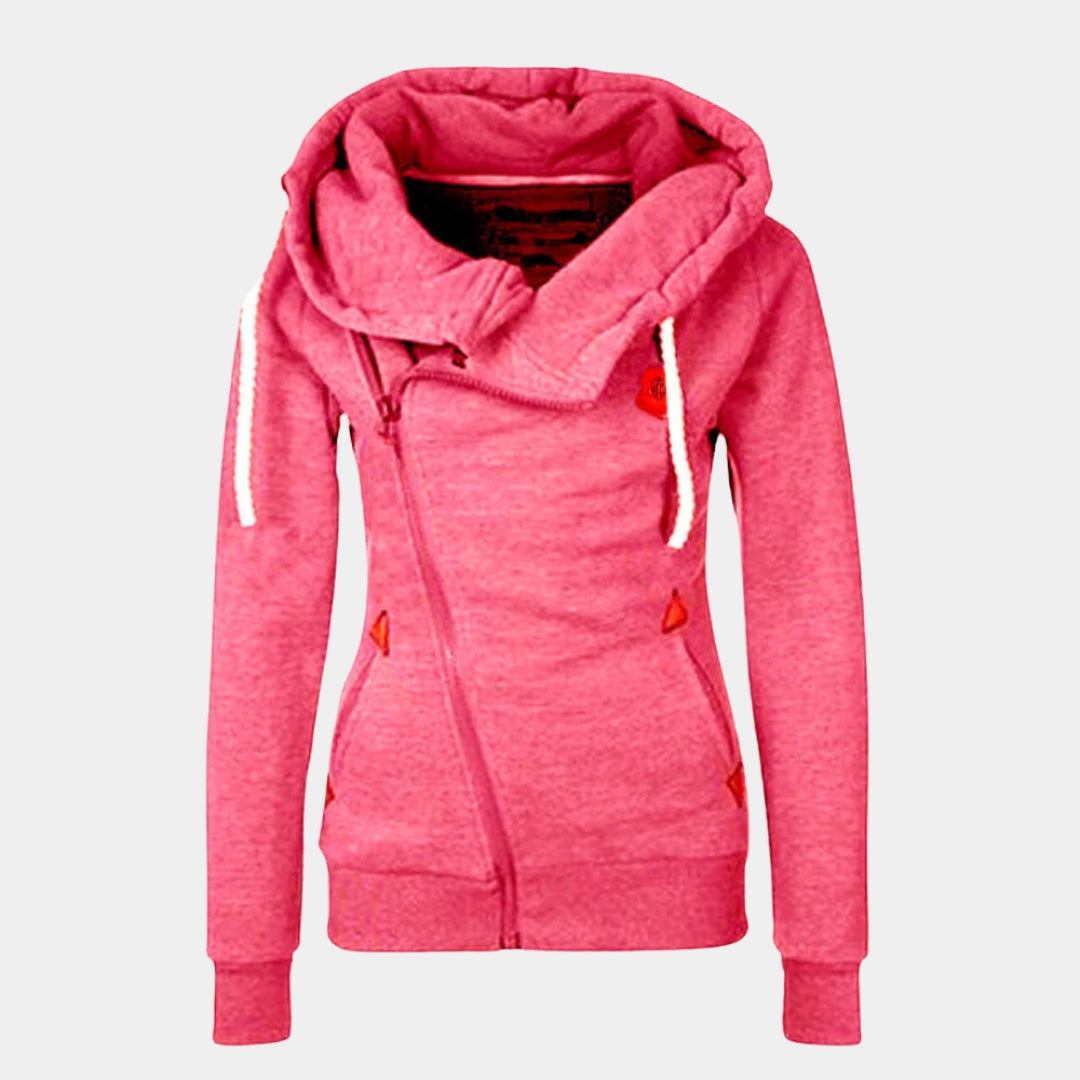 The Asymmetric Hooded Zip Jacket