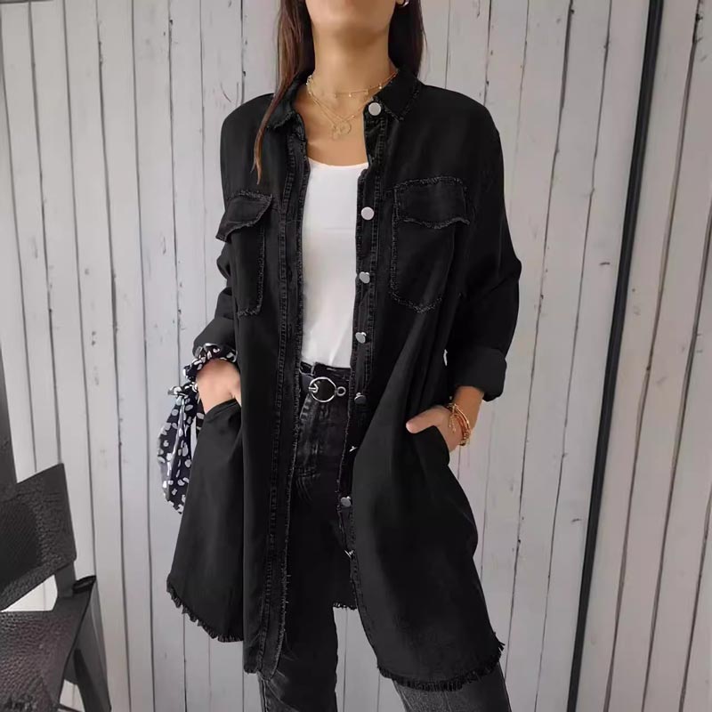Summer Coat Button Placket Lightweight Timeless Design