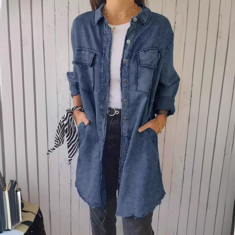 Summer Coat Button Placket Lightweight Timeless Design