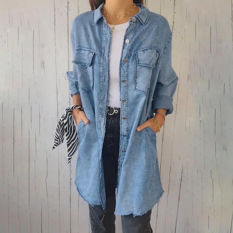 Summer Coat Button Placket Lightweight Timeless Design