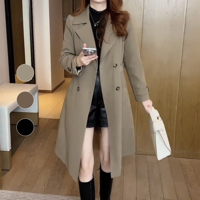 Trench Coat Elegant Classic Modern Features Winter