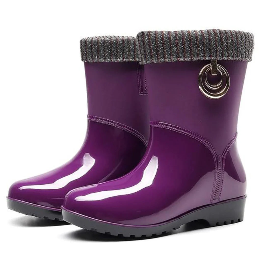 Rain Boots PVC Waterproof Anti Slip Sole Everyday Comfort