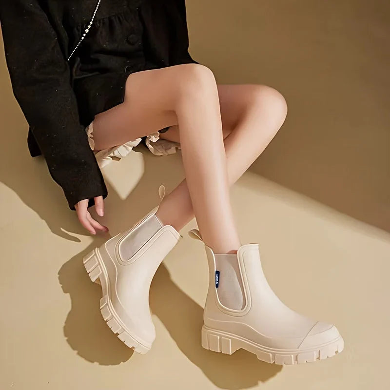Rain Boots Anti Slip Sole Waterproof Modern Everyday