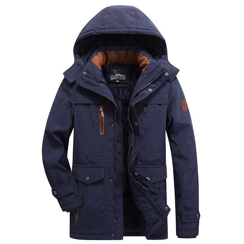 Wind Water Repellent Parka Hooded Lined Winter Jacket