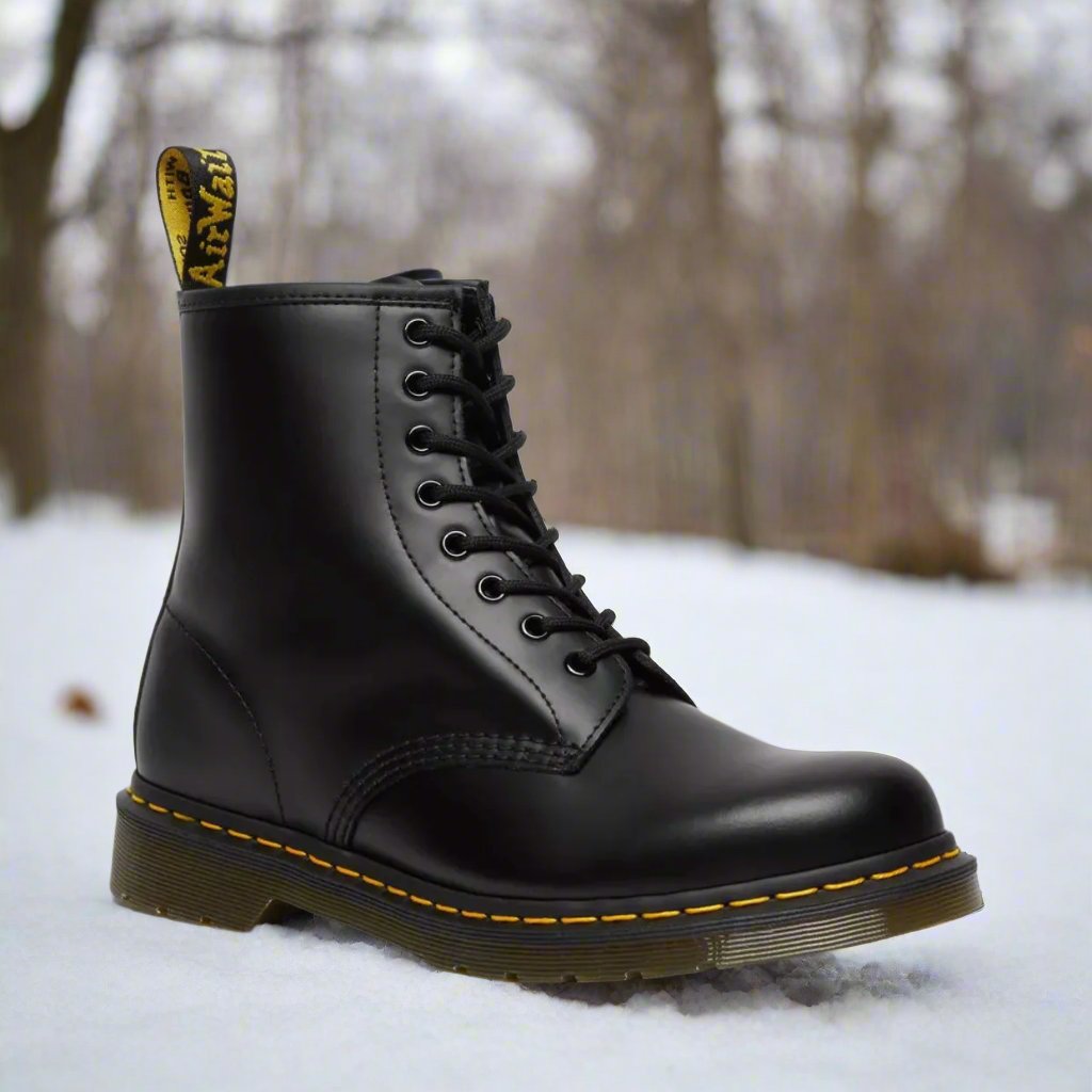 Faux Leather Ankle Boots Unisex Rugged Durable Timeless