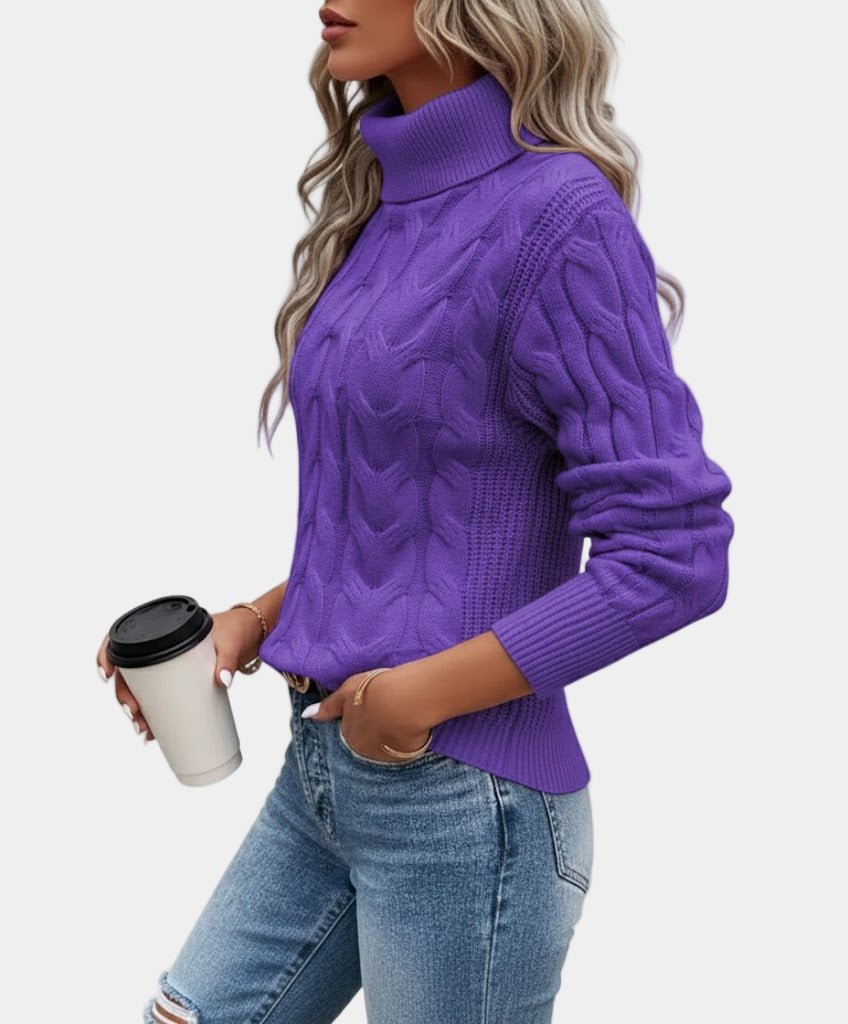 The Cable Knit Roll Neck Jumper