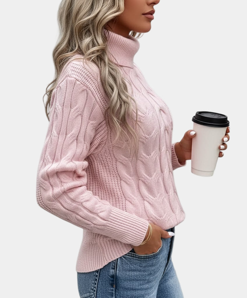 The Cable Knit Roll Neck Jumper